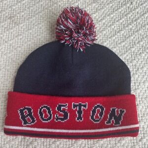 Boston Red Sox Pom New Era Acrylic Beanie Hat Cap Knit